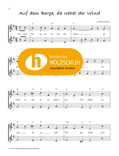 Auf dem Berge, da wehet der Wind